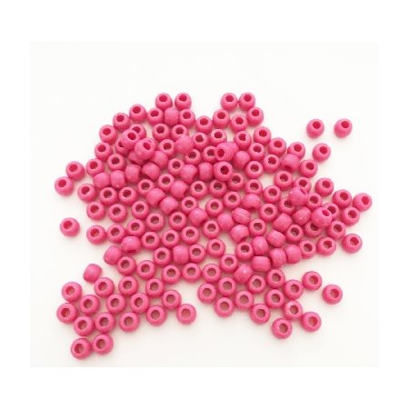 Perles de plastique Pony Opaque, MAGENTA 9mm 1000 / pqt