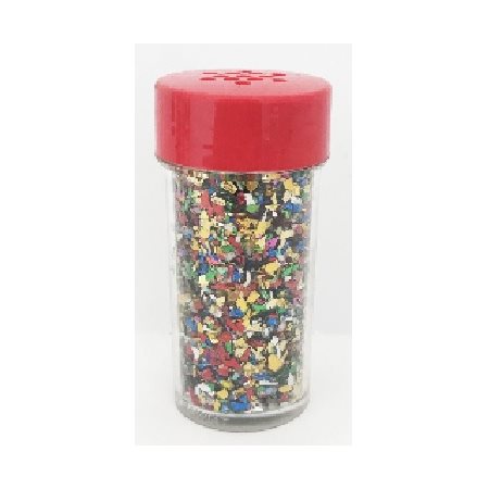 Paillettes en particules MULTICOLORE salière 21g Supérieur