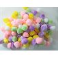 Pompons PASTEL couleurs assorties 1 / 2" (13mm) 100 / pqt