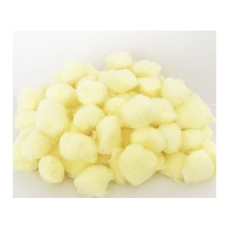 Ouate de coton en boule JAUNE PÂLE 200 / pqt