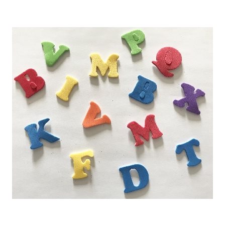 Formes mousse ALPHABET (Autocollants) 78 / pqt