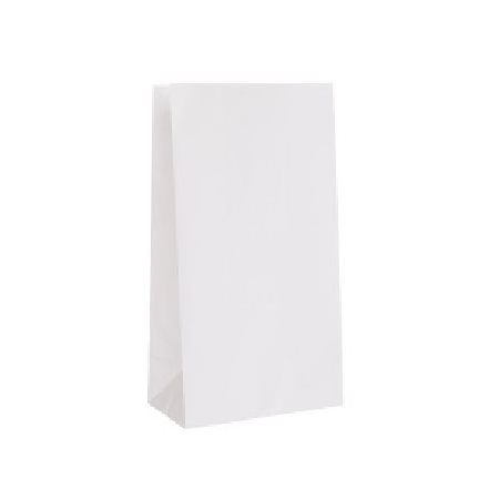 Sacs de papier couleur BLANC - 12 / Pqt