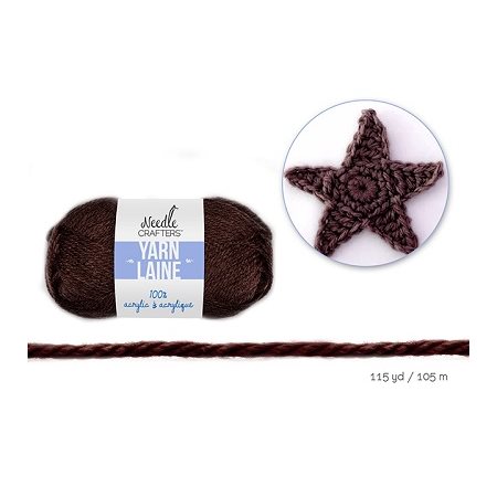 Laine Needle Crafters BRUN FONCÉ 50g