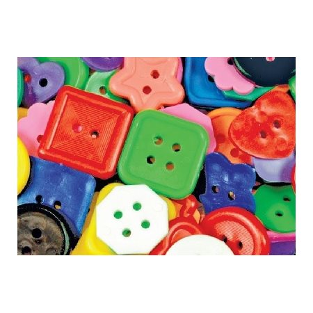 Boutons en platique assorties Roylco, formes assorties 1 lb (454g)