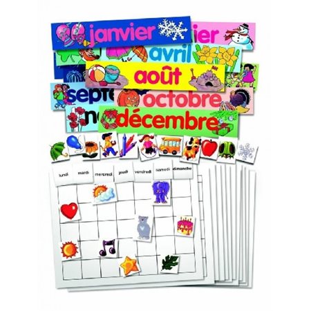 Calendrier mensuel illustré - 21 x 23 "(53 x 58 cm)