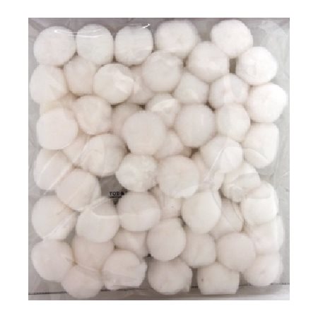 Pompons BLANCS 3 / 4" (19mm) 55 / pqt